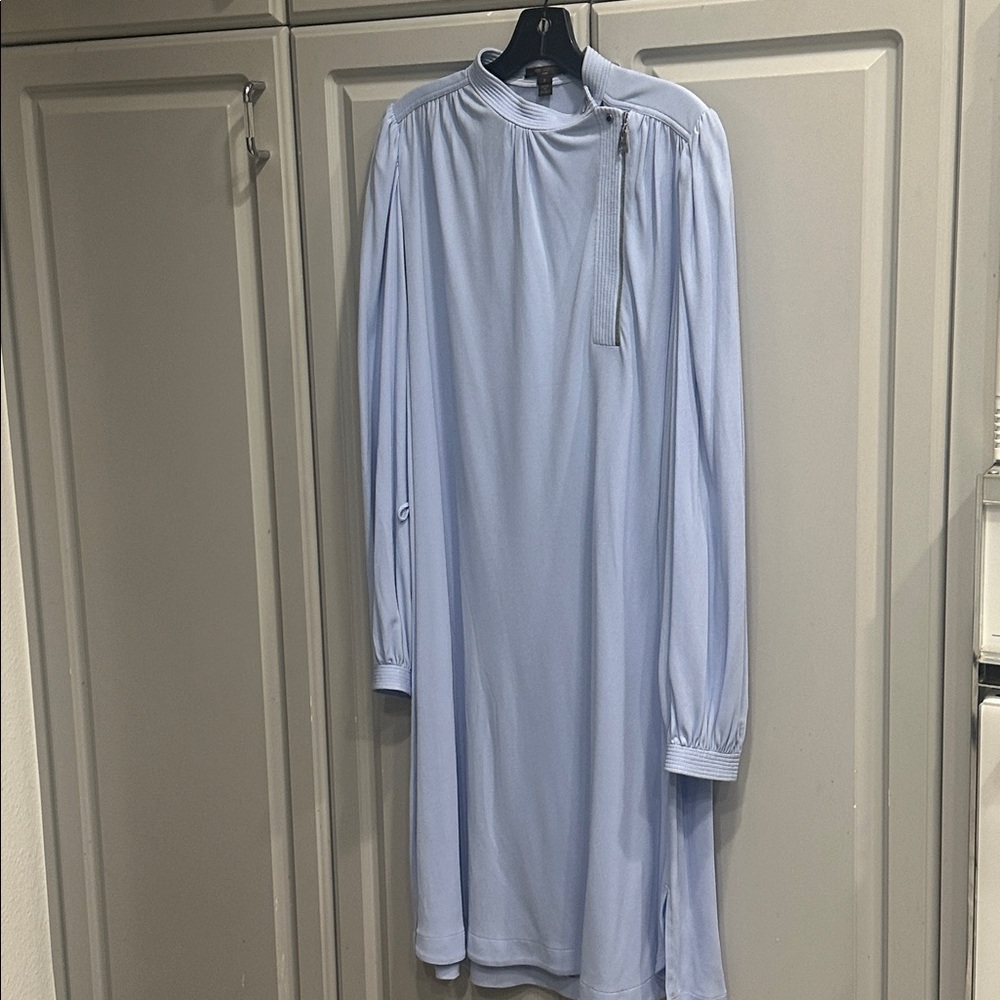 Louis Vuitton Powder Blue Mock Neck Dress, Sz Small, Vintage